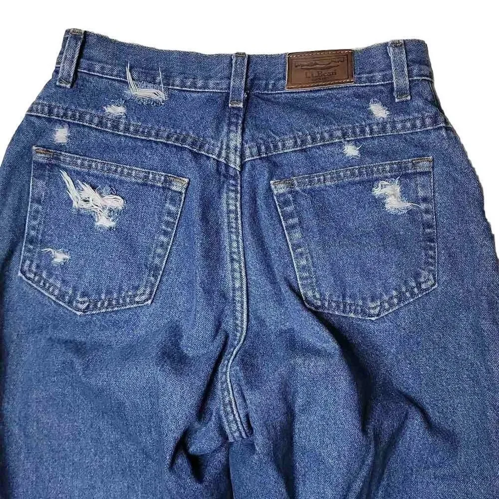 L.L. Bean Distressed Relaxed Fit Denim Jeans